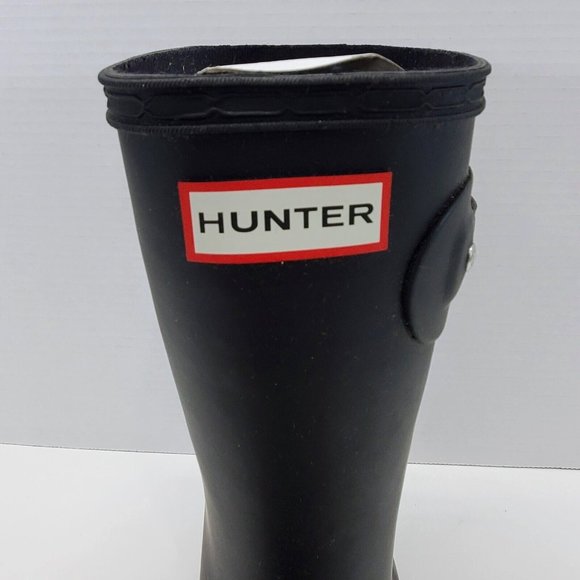 ** LEFT BOOT ONLY ** - Size 9 HUNTER ORIGINAL TOUR SHORT Rain Boots Black Matte - Picture 5 of 9